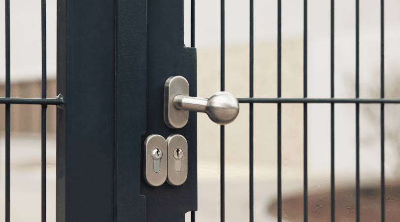 Gate lock metal fence modern house gate handle doorknob